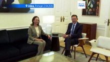 María Corina Machado recebida por Luís Montenegro em São Bento