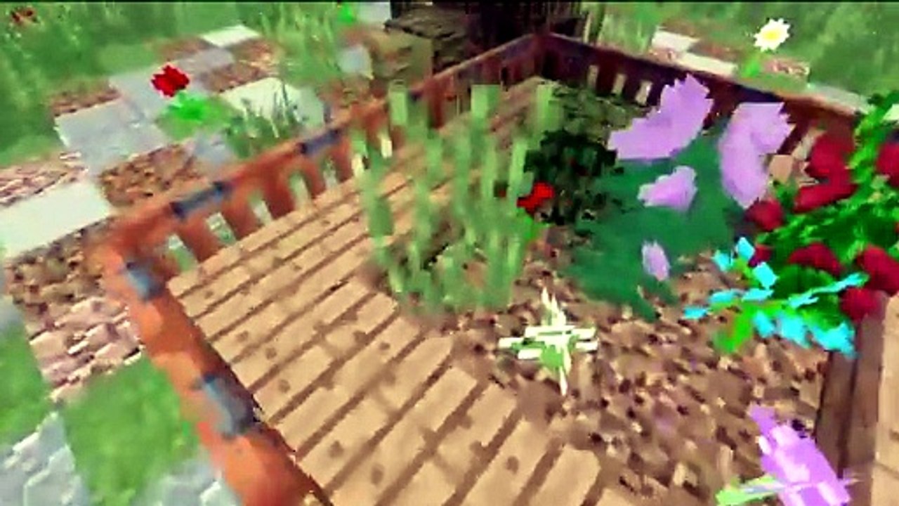 Comment faire un PARTERRE A FLEURS sur MINECRAFT ? 🌹 #24