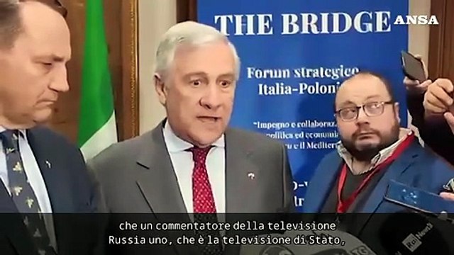 Tajani: All'ambasciatore russo ho detto che contro Meloni parole inaccettabili