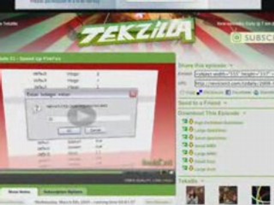 Tekzilla Daily Tip - Episode 103 - Firefox - Speed Up Browsi