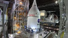 Watch How Artemis 1 Rocket Gets Stacked In This Amazing Time-Lapse