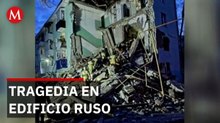 Derrumbe de edificio residencial en Rusia tras impacto de drones ucranianos