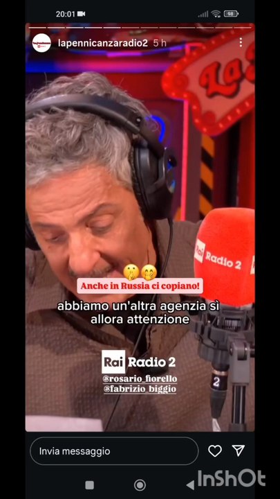 la pennicanza con Fiorello e biggio