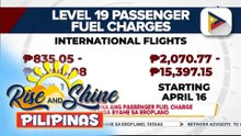 CAB, itinaas sa Level 19 ang passenger fuel charge sa mga byahe sa eroplano