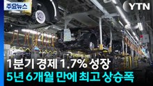1분기 경제 1.7% 성장...5년 6개월 만에 최고 상승폭 / YTN