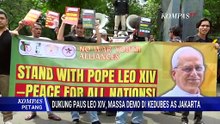 Aksi Demo di Kedubes AS Jakarta, Massa Dukung Seruan Paus Leo XIV Hentikan Perang dengan Iran