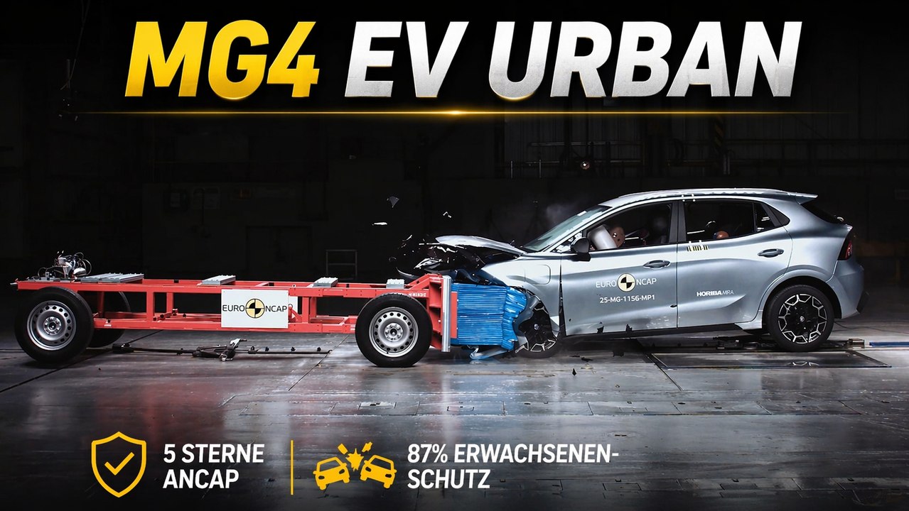 MG4 EV Urban ANCAP Ergebnis: Top Bewertung für den Kompakten
