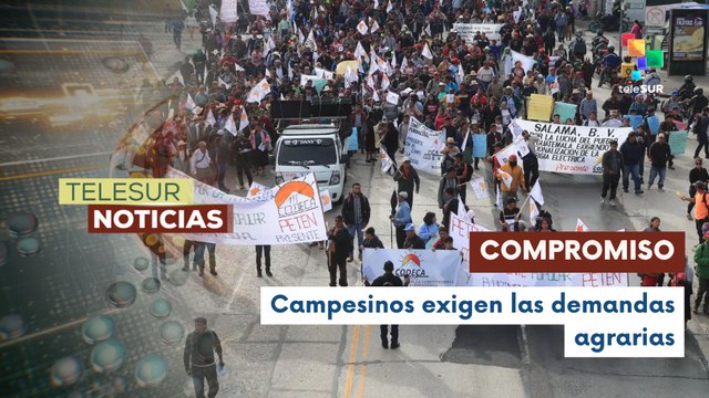 Manifestación en Guatemala por el cumplimiento de compromisos agrarios