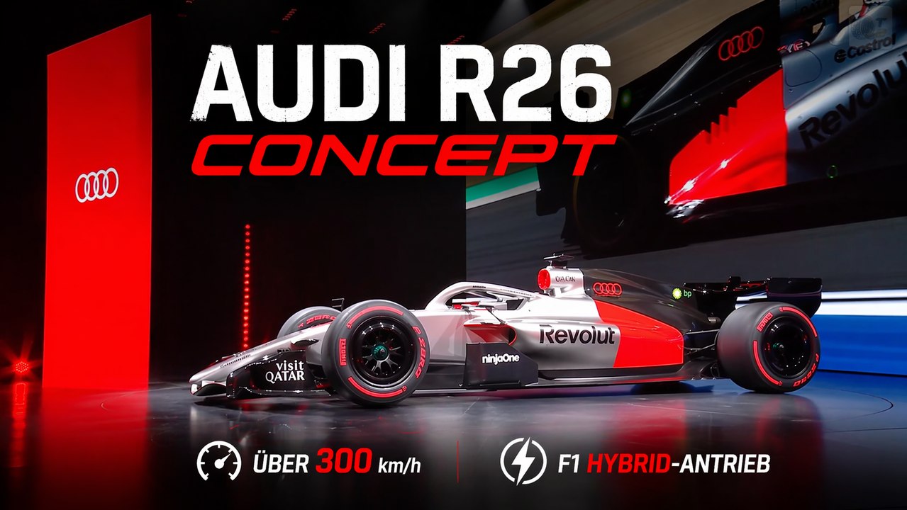 Audi R26 Formel-1 Bolide 2026 – erster Blick beim Auto China Event