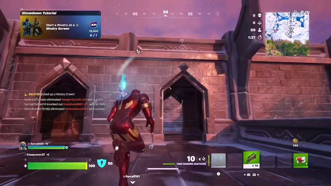 Fortnite of Iron man feel win