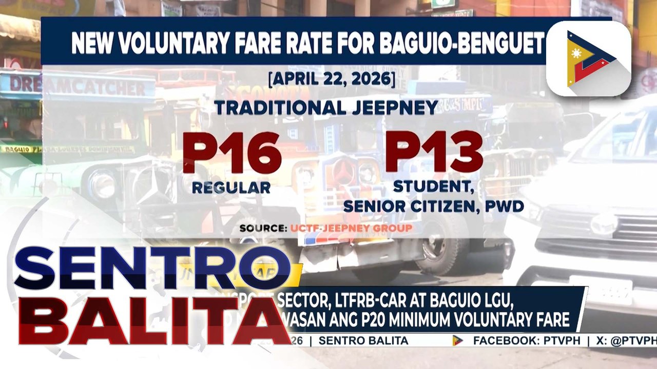 Ipinatutupad na minimum voluntary fare sa Baguio City, napagkasunduan na bawasan; Baguio City Mayor Magalong, may babala sa mga tsuper na mamimilit sa mga pasahero | ulat ni Diane Monica Tucay - PTV Cordillera