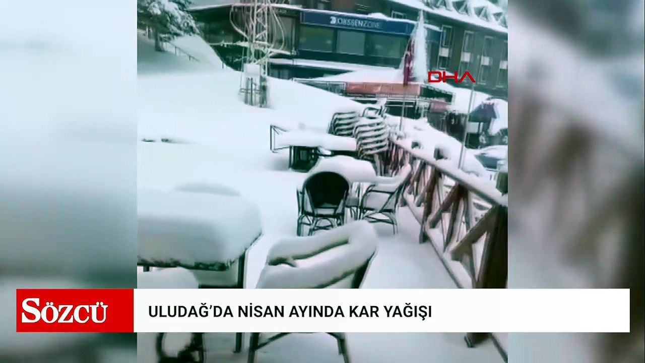 Uludağ'da nisan ayında kar yağışı; kar kalınlığı 1 metre