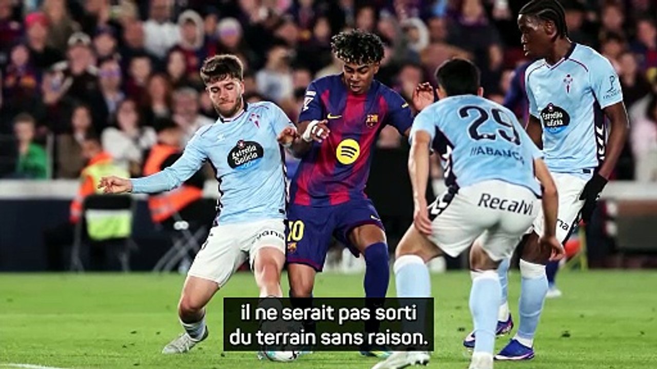 Yamal se blesse en marquant son penalty, Flick espère que ce n'est pas trop grave
