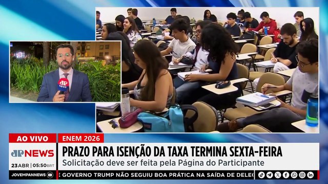 Enem 2026: Período para pedir isenção da taxa termina nesta sexta (24)