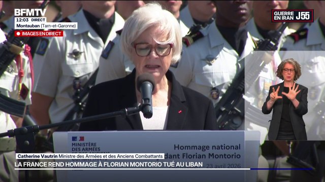 Hommage à l'adjudant Florian Montorio: La nation s'incline devant la mémoire d'un de ses fils qui a donné sa vie pour elle , déclare Catherine Vautrin