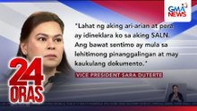 Depensa ni VP Duterte - Walang ‘di tugma sa mga nakalagay sa SALN niya at sa bank transactions | 24 Oras