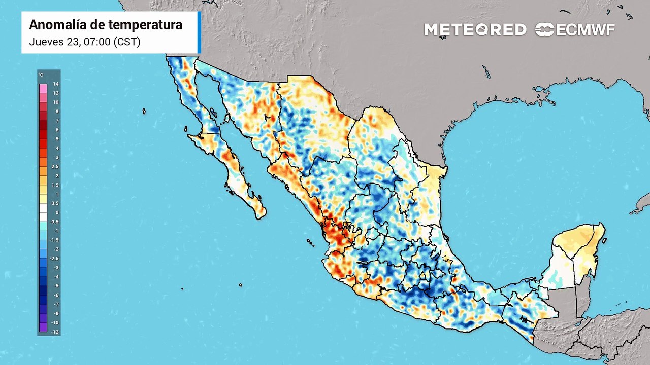Frente con su masa de aire y línea seca causan fuertes vientos en el Norte, mientras una ola de calor domina gran parte de México