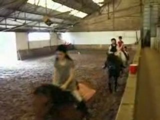 Solange et Elisa en leçon avec Richard ainsi que Yannick