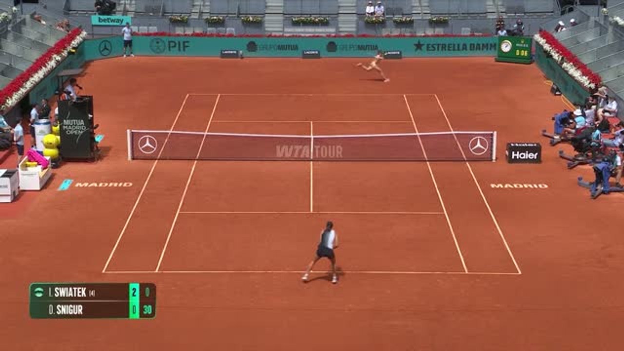 Madrid - Swiatek expéditive face à Singur pour son entrée en lice