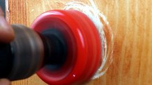Perfect round cuts using a hole saw drill bit