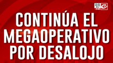 Continúa el megaoperativo por desalojo: okupas tomaron el predio hace 26 años