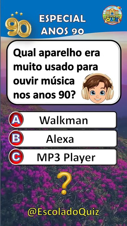 Quiz Especial Anos 90 - Conhecimentos Gerais