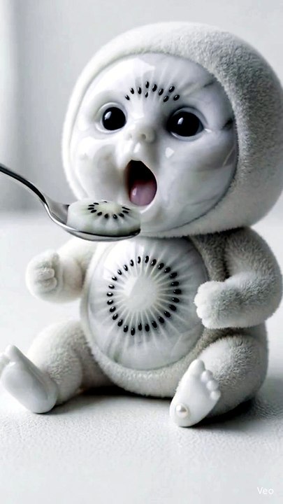 White baby Eating Video