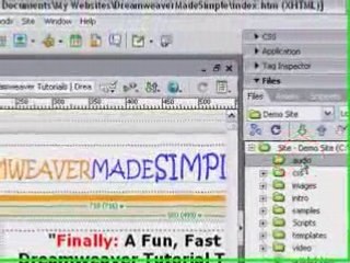 Dreamweaver Tutorial - Create a basic Webpage