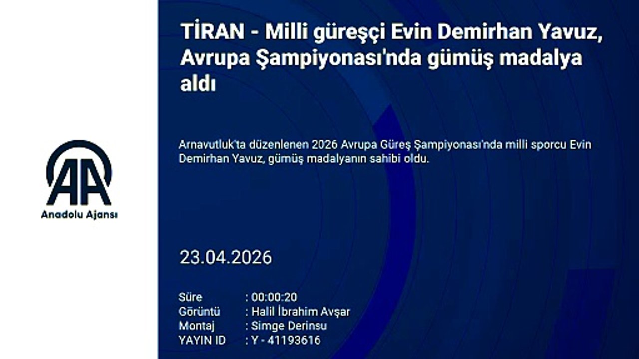 Milli güreşçi Evin Demirhan Yavuz, Avrupa Şampiyonası'nda gümüş madalya aldı | Ajansspor | AA
