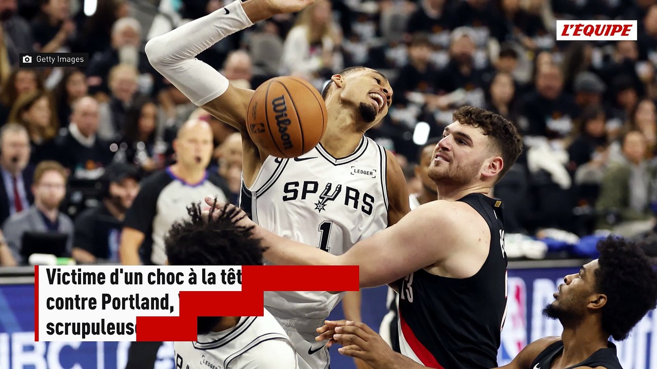 Après sa commotion, Victor Wembanyama sera du voyage avec les Spurs à Portland - Basket - NBA