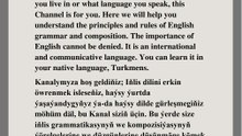 IŇLIS DILINI TÜRKMEN DILINDE ÖWRENIŇ(mowzuk, predikat we maddalar)ene diliňizde