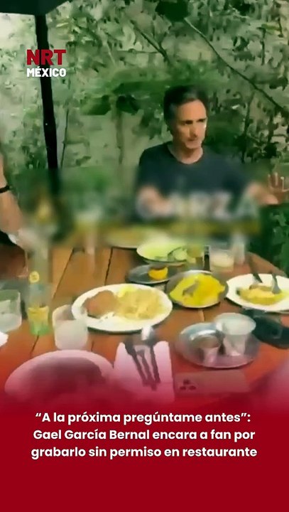 🍽️🚫 Gael García Bernal fue captado reclamando a una persona que lo grababa sin consentimiento mientras se encontraba comiendo en un restaurante
