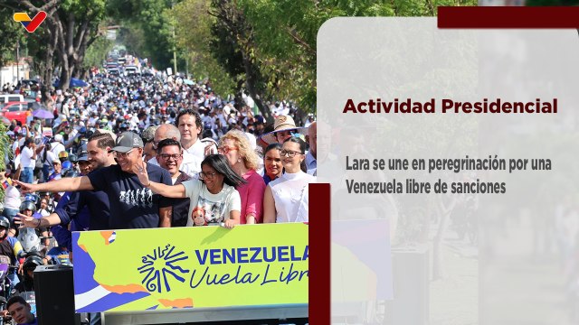 Presidenta (E) llega a Lara para avanzar con la peregrinación por una Venezuela sin sanciones