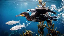 Cormorant Underwater Chase