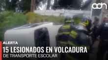 🚨¡Última Hora! Volcadura de transporte escolar deja 15 estudiantes heridos en Las Lajas, Cuajimalpa