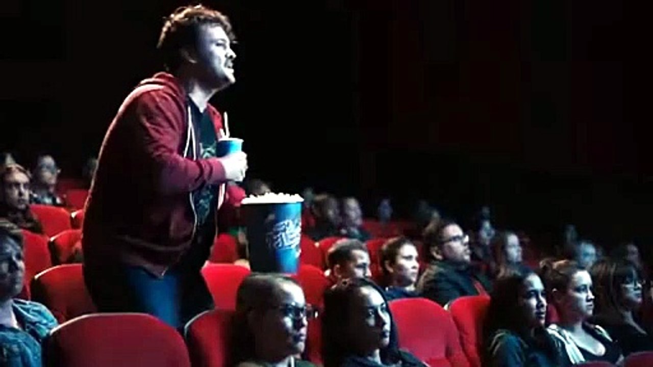 Gregory destroys movie screen and gets arrested and gets grounded