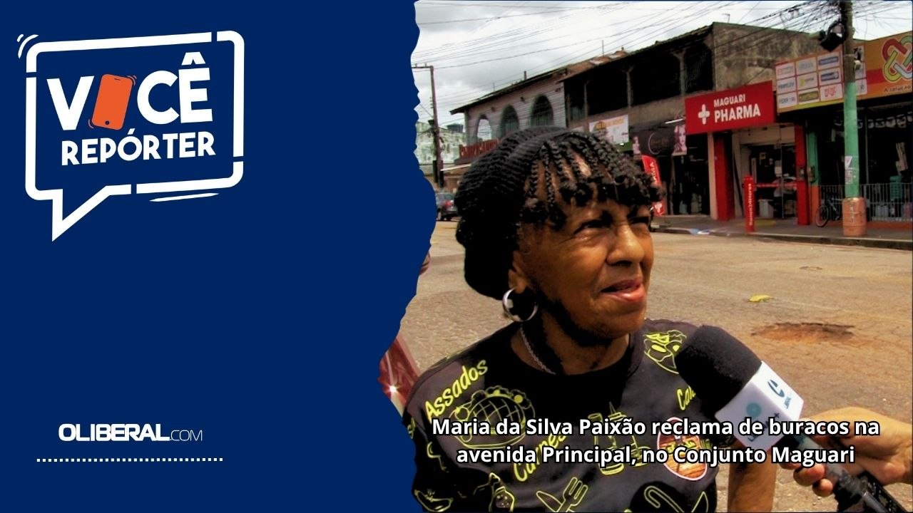 Maria da Silva Paixão reclama de buracos na avenida Principal, no Conjunto Maguari