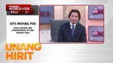 UH ON RECORD: “Wala kaming paratang na false ‘yan or gawa-gawa lang ‘yung mga numero na ‘yan.” - Atty. Michael Poa | Unang Hirit