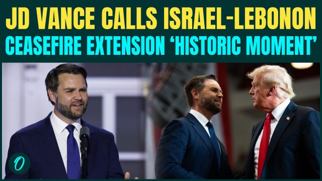 BREAKING: JD Vance Praises Trump Over Israel–Lebanon Ceasefire Extension; Calls It ‘HISTORIC MOMENT’