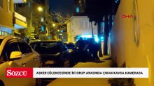 Pendik'te asker eğlencesinde iki grup arasında çıkan kavga kamerada
