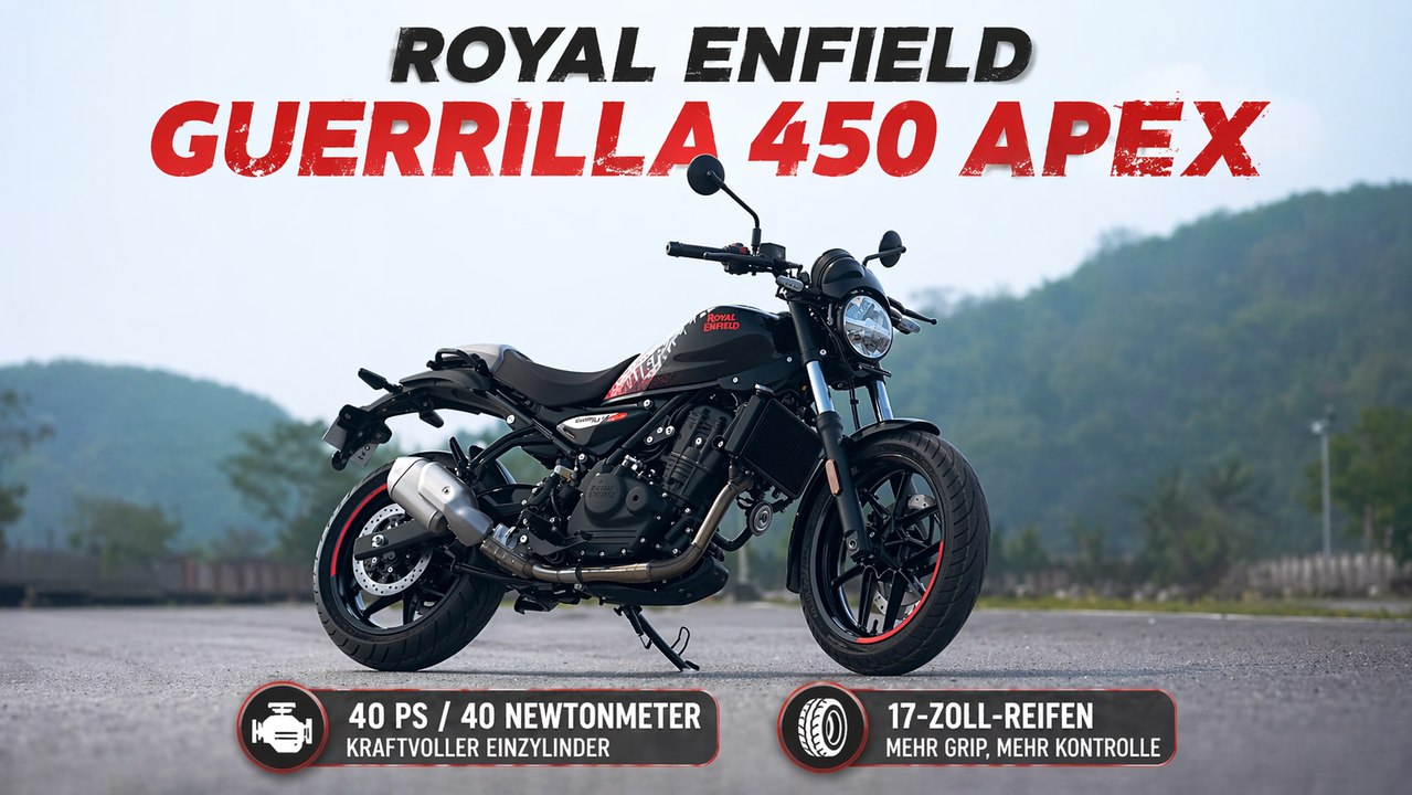 Royal Enfield Guerrilla 450 APEX: Sportlicher Look & Fahrspaß