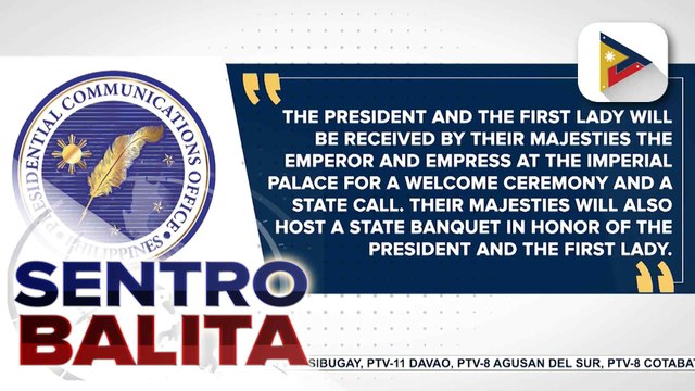 PBBM at First Lady Liza Marcos, biyaheng Japan sa May 26-29 para sa isang State Visit