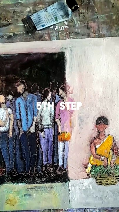 My new acrylic painting making steps