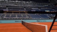 La privilegiada mirada de Rafa Nadal a pie de campo de la pista de tenis de tierra del Bernabéu