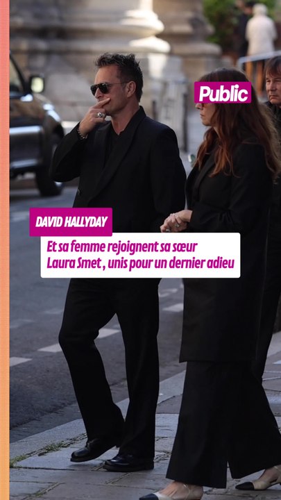 David Hallyday , accompagné de sa femme et de Sylvie Vartan, a rejoint Laura Smet pour un dernier adieu à leur mère