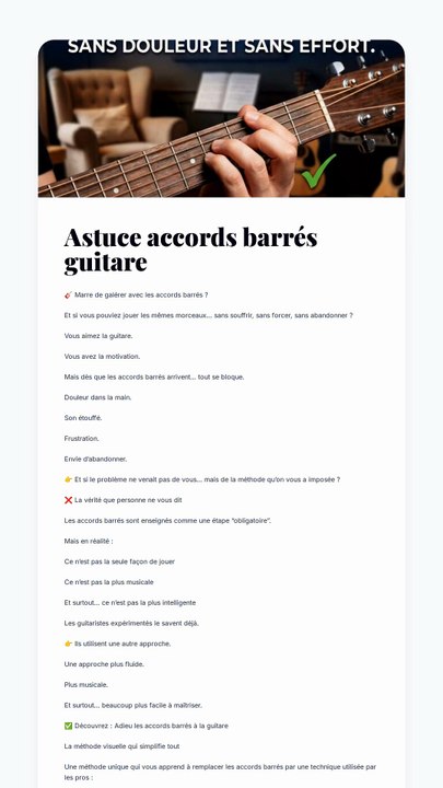🔥 L'astuce ultime  Astuce accords barrés guitare en 60s