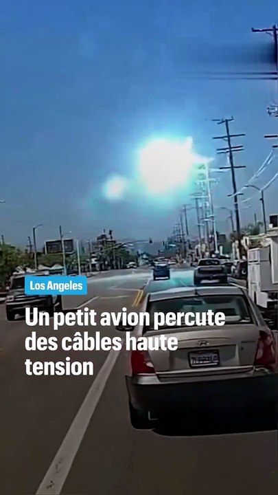 Los Angeles : un petit avion percute des câbles à haute tension avant de s’écraser — Le pilote dans un état critique