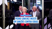 Pedro Sánchez adverte que o facto da UE não sancionar Israel enfraquece a defesa da Ucrânia