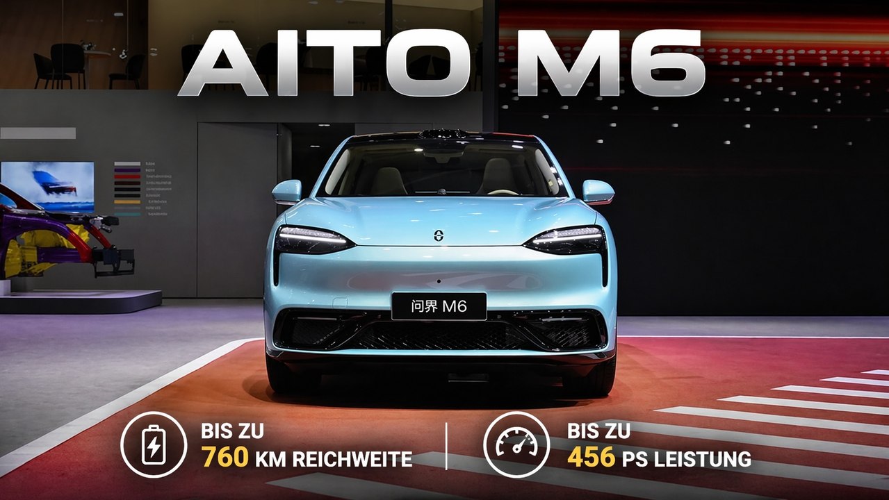 Aito M6: 760 km Reichweite und Hightech gegen Tesla Model Y
