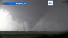Powerful tornado tears across Oklahoma, damaging homes and blocking roads